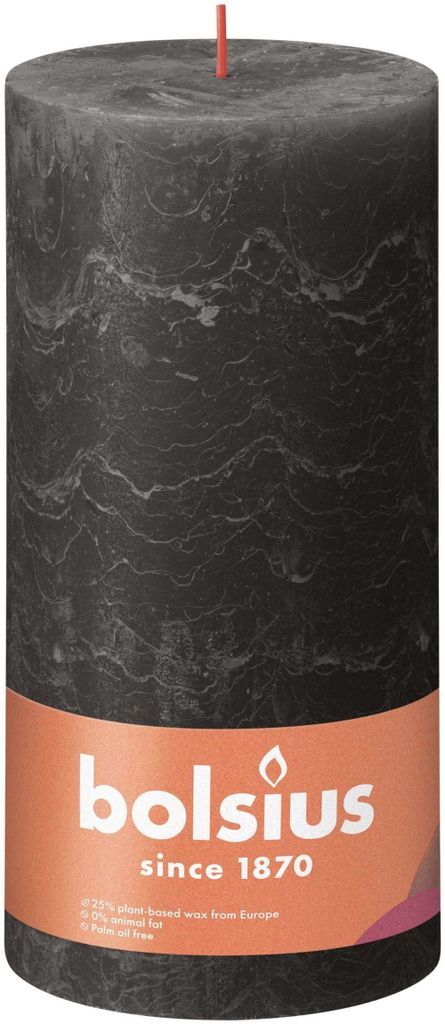Sviečka Bolsius Pillar Rustic Stormy Grey - 20 cm / ø 10 cm Obrázok produktu 