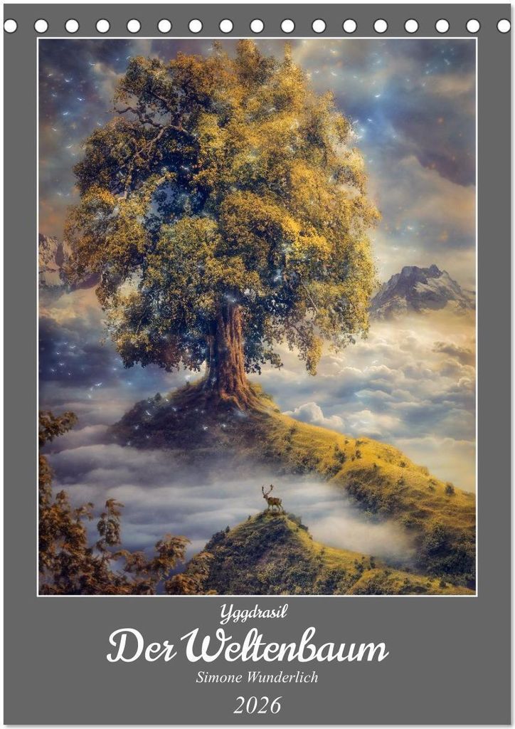 Yggdrasil - Der Baum des Lebens (Tischkalender 2026 DIN A5 hoch), CALVENDO Monatskalender