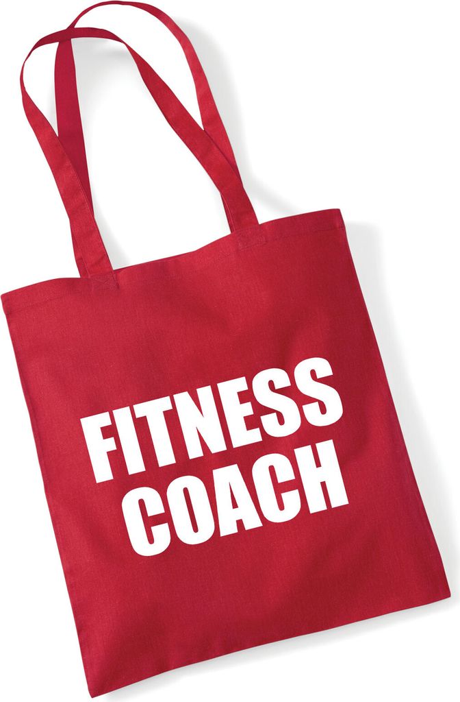 Huuraa Jutebeutel Fitness Coach Training 10 Liter Classic Red Baumwolle Tasche Geschenkidee