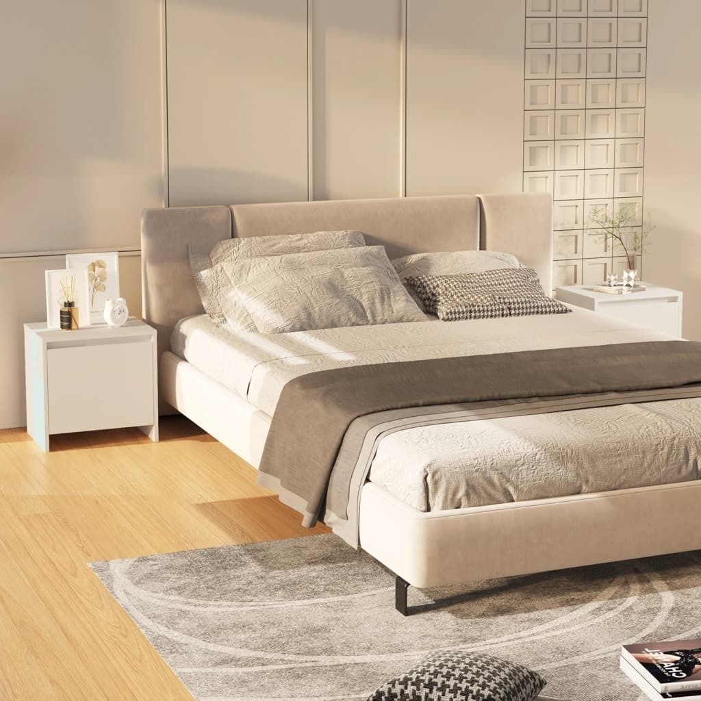 Maison Exclusive - Nachttische 2 Stk. Weiß 45x34x44,5 cm Holzwerkstoff