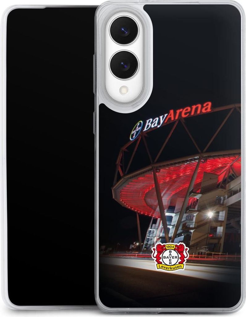 DeinDesign Slim Hülle für Samsung Galaxy S25 Edge Silikon Case Ultra Dünn Handyhülle Bayer 04 Leverkusen Offizielles Lizenzprodukt Stadion