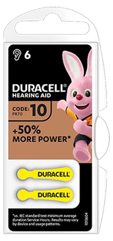 Batteria Duracell per apparecchi acustici DA10 Zn/air 1,4V Immagine del prodotto 