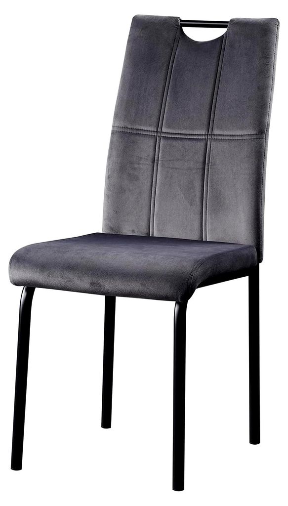 Stuhl Denton Velvet Grau Esszimmerstuhl Samt 1-teilig