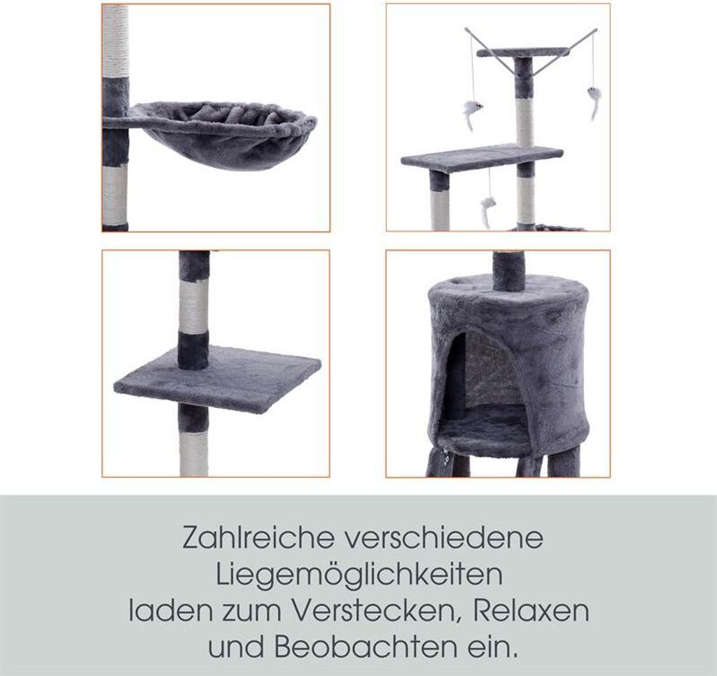 Kratzbaum Katzenbaum Katzenkratzbaum 138 cm XXL Kletterbaum Produktbild 6