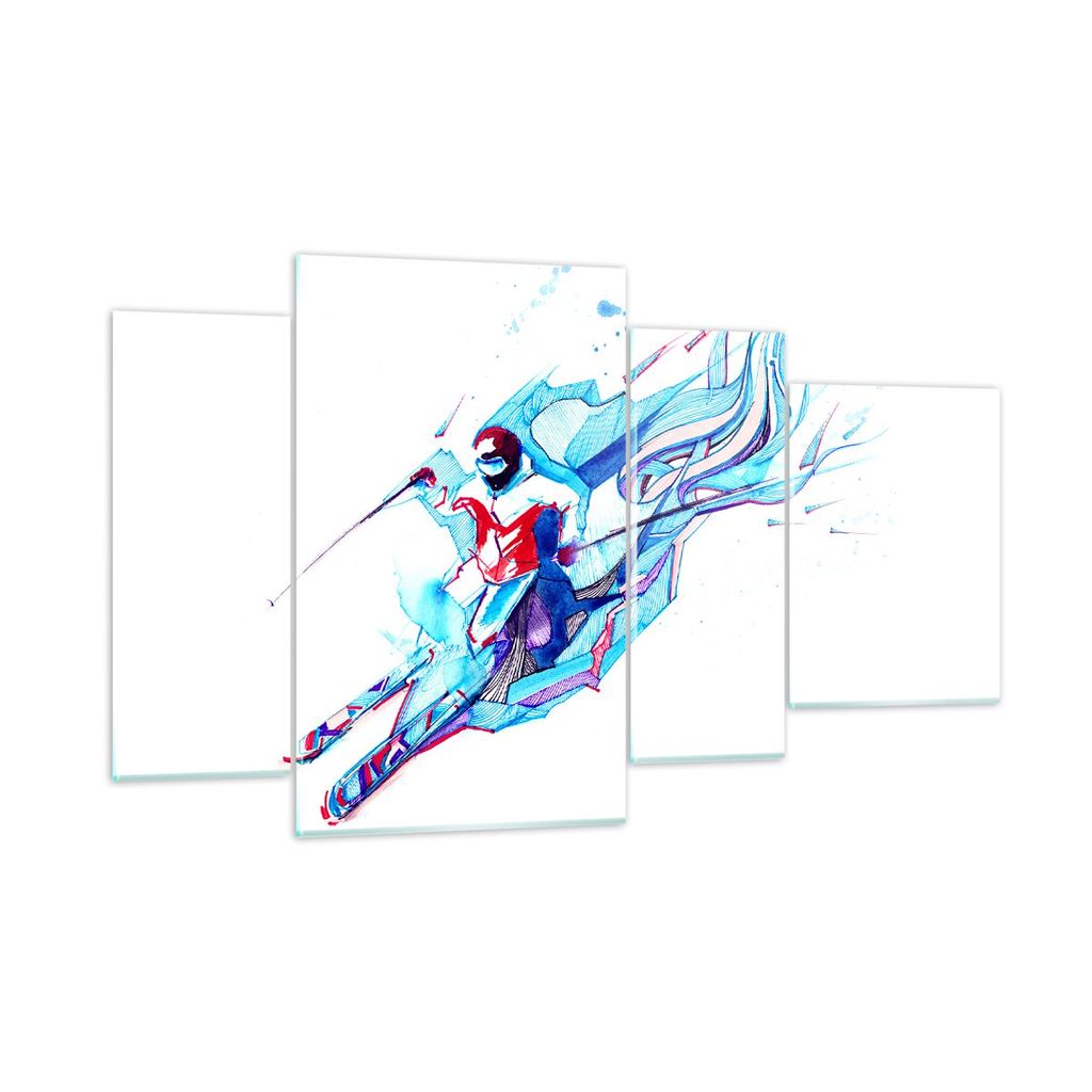 Bilder auf glas - Action Sport Aktivität - 120x70cm - Glasbilder - Wandbilder - Kunstdruck - zum Aufhängen bereit - Wanddekoration aus Glas - Gla...