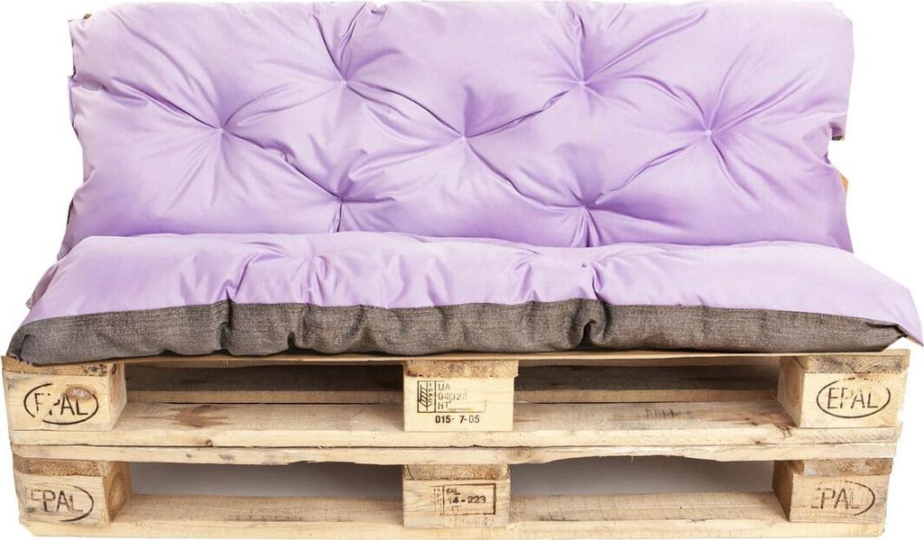 Palettenkissen set 120x80x50cm, Palettenkissen Helles Lila, palettenkissen outdoor, Gartenkissen, europaletten sitzkissen, Satz Kissen für Gartenm...
