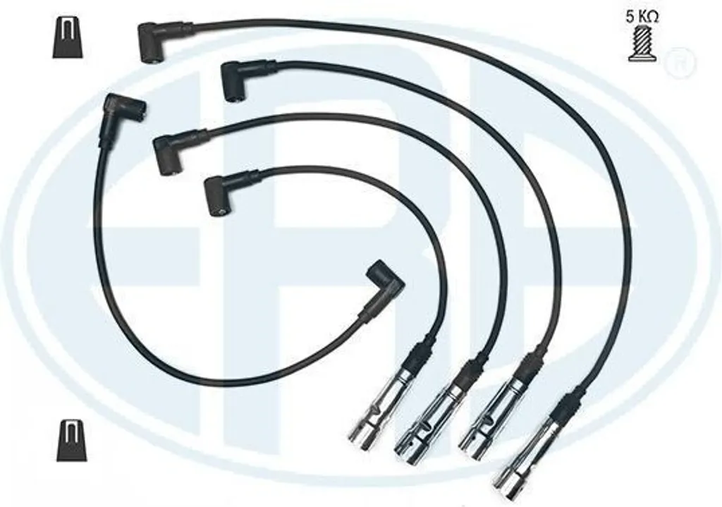 ERA 883056 - Set di cavi candela OE 1347 84 per A6 (4A), Arosa (6H), Cordoba (6K), Inca (6K), Ibiza (6K), Vento (1H), Polo (6V), Polo (6N), Lupo (6E1, 6X1), Golf III (1H), Caddy II (9K)