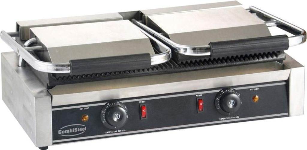 Doppel-Kontaktgrill geriffelt - 3,6 kW, professionell