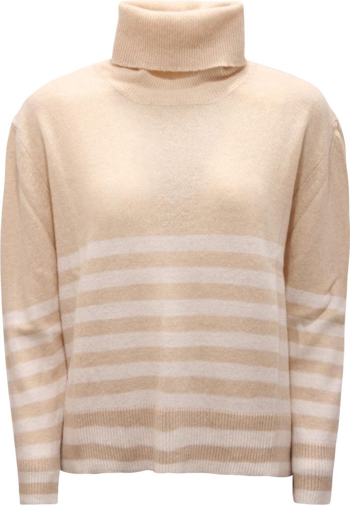 3010Az Dolcevita Donna Brebis Noir Woman Turtleneck Wool Blend Sweater