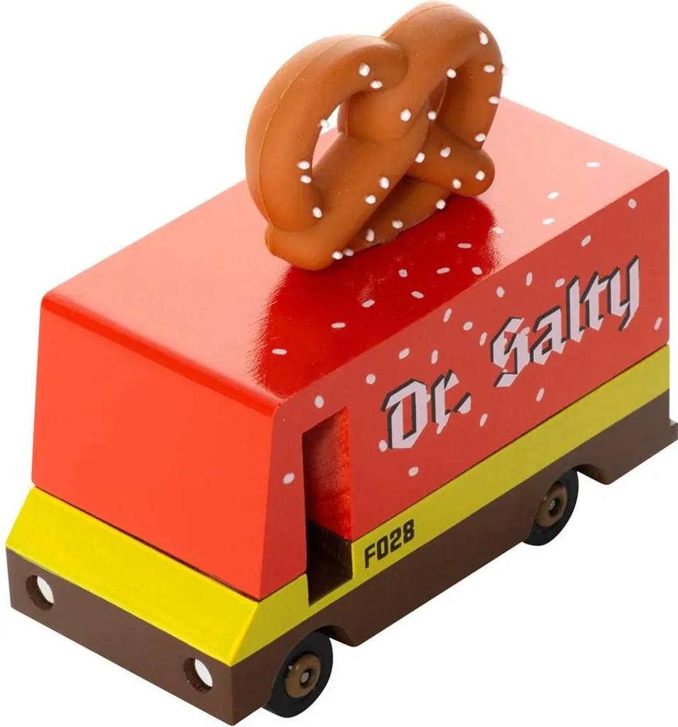 Bus en bois jouet fantaisie Candylab : Véhicule miniature Dr. Salty