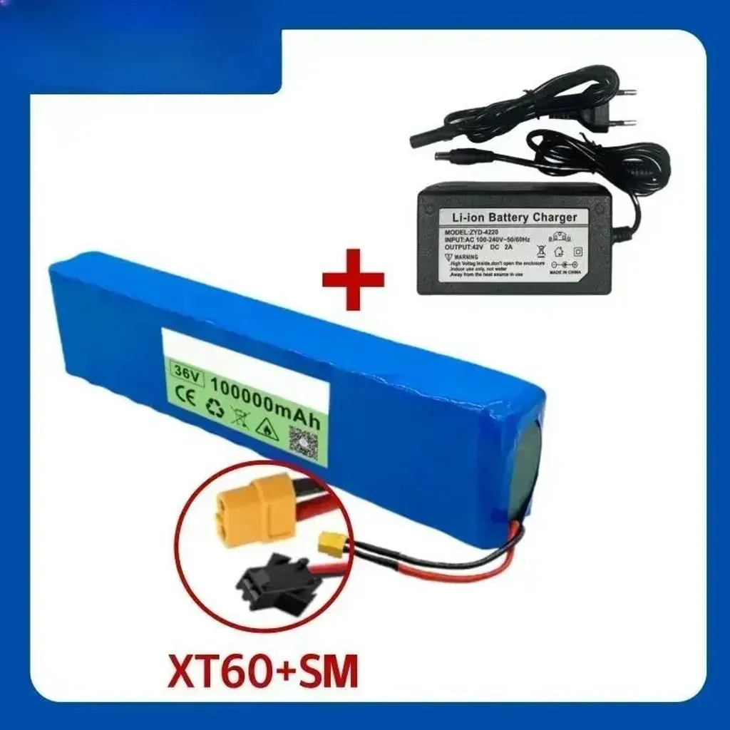 Nuova Batteria 36V 100Ah per Bici Elettrica - Colore Viola XT60