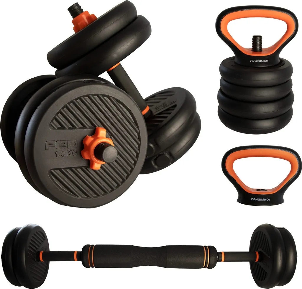 Haltères de musculation 15 kg modulables pour entraînement polyvalent