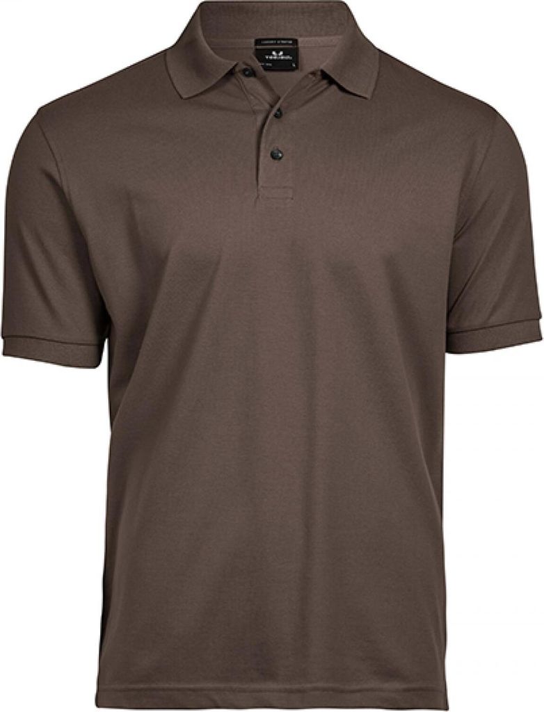 Tee Jays 1405 | Mens Luxury Stretch Poloshirt Herren - Farbe: Chocolate - Größe: S