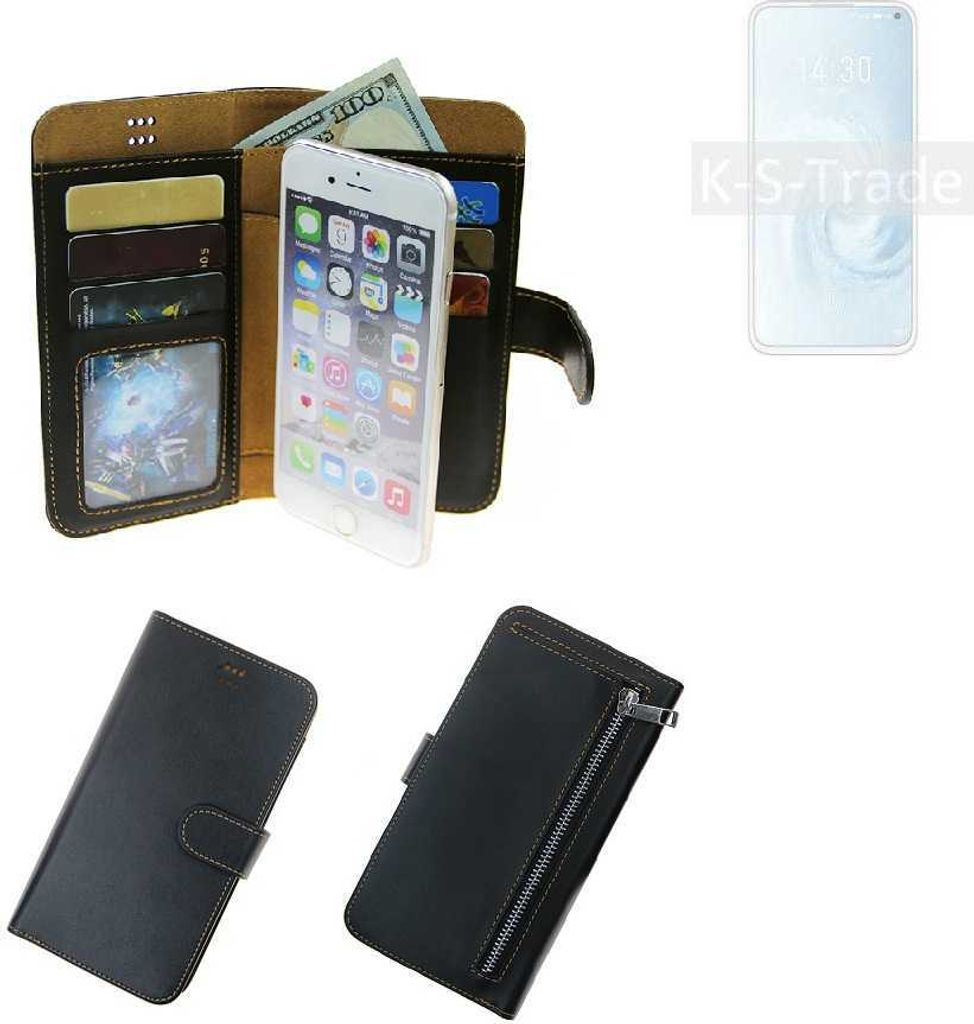 K-S-Trade Schutz Hülle kompatibel mit Meizu 17 Pro Klapphülle Case Phone cover Slim Handytasche Handy Hülle schwarz aus Kunstleder (1 Stk)