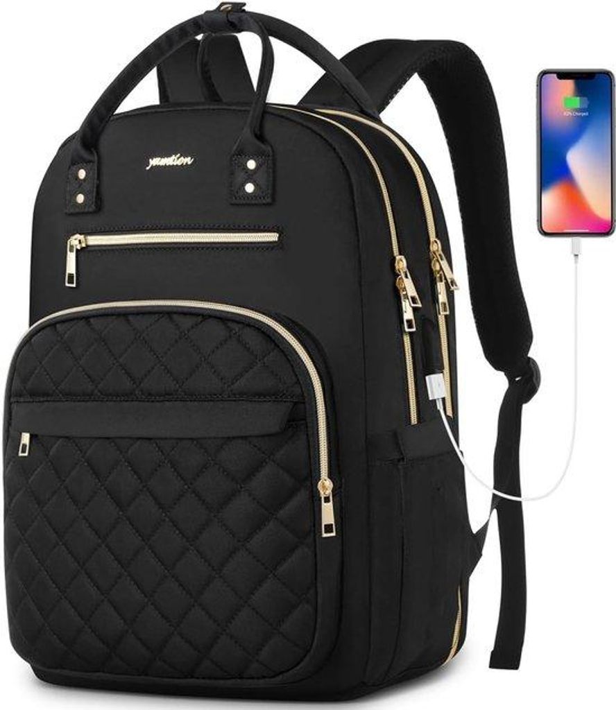 Rugzak 17,3 Zoll Schwarz USB Reise Arbeit Schule