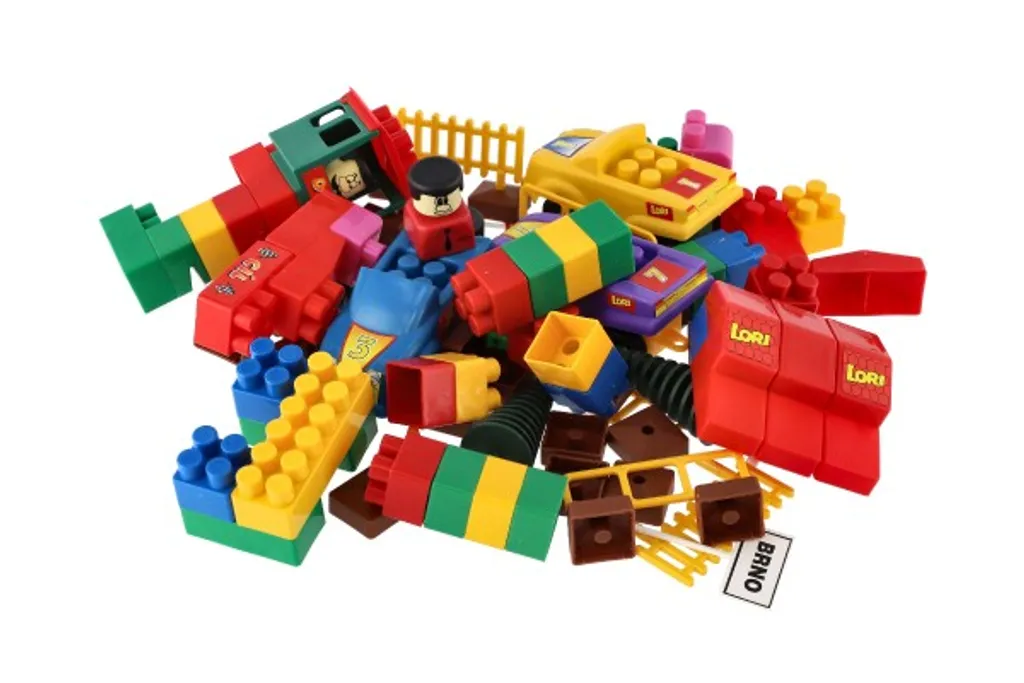 Jeu de construction en plastique LORI 9 avec boîte de 96 briques - 11