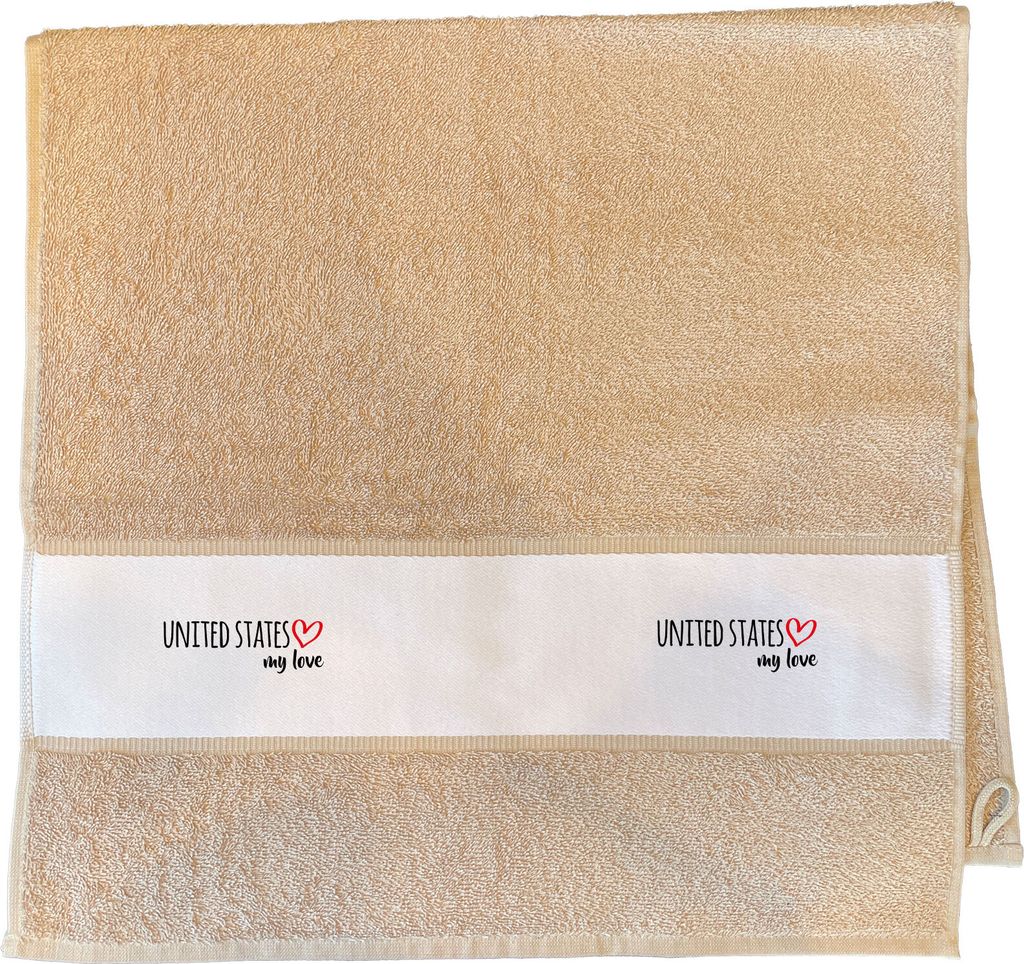 Huuraa Handtuch United States my love 50x100cm Sand Baumwolle Handtuch Geschenkidee