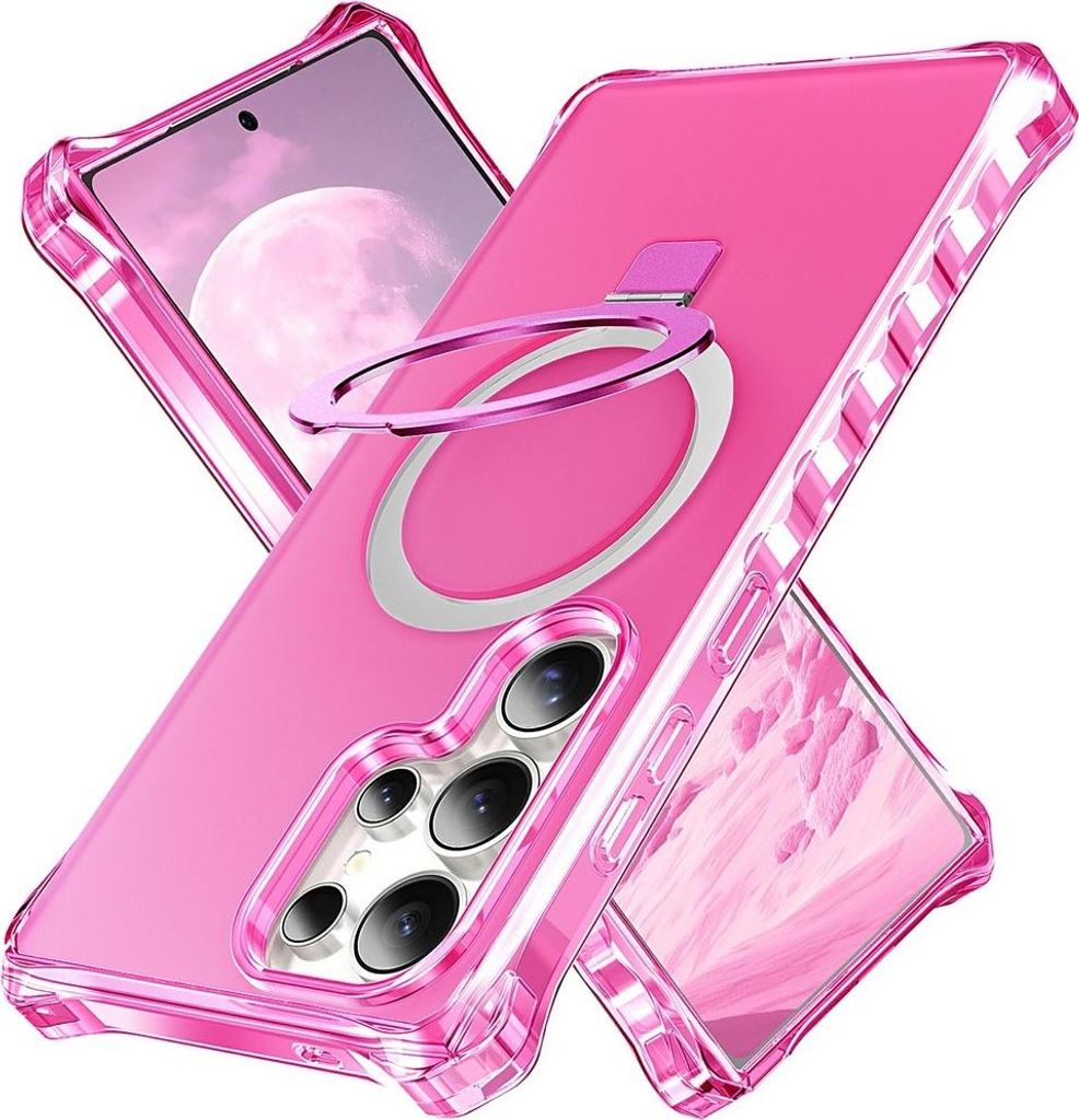 Samsung Galaxy S26 Ultra Hülle - Coverup ShockProof TPU Back Cover mit MagSafe Compatible Ring Kickstand - Pink