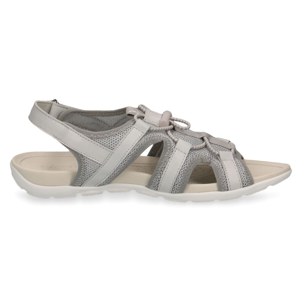 Caprice Damen Sandale Outdoorsandale Leder 9-28106-20, Größe:41 EU, Farbe:Grau