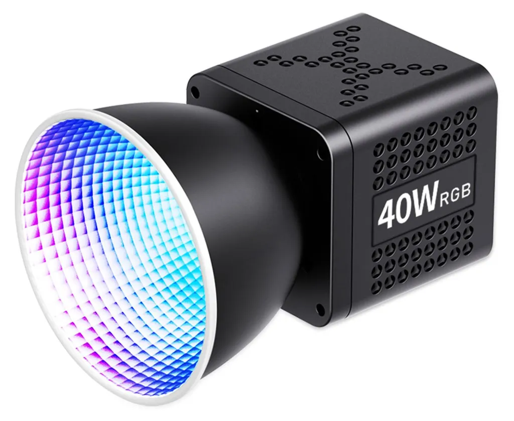 Lampe LED RGB 40W avec température réglable et batterie 3400mAh COB