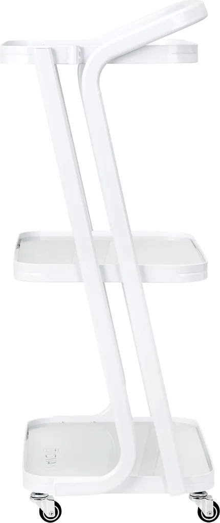 Bout de canapé blanc Giovanni H6701 - Table basse d'appoint moderne 67cm