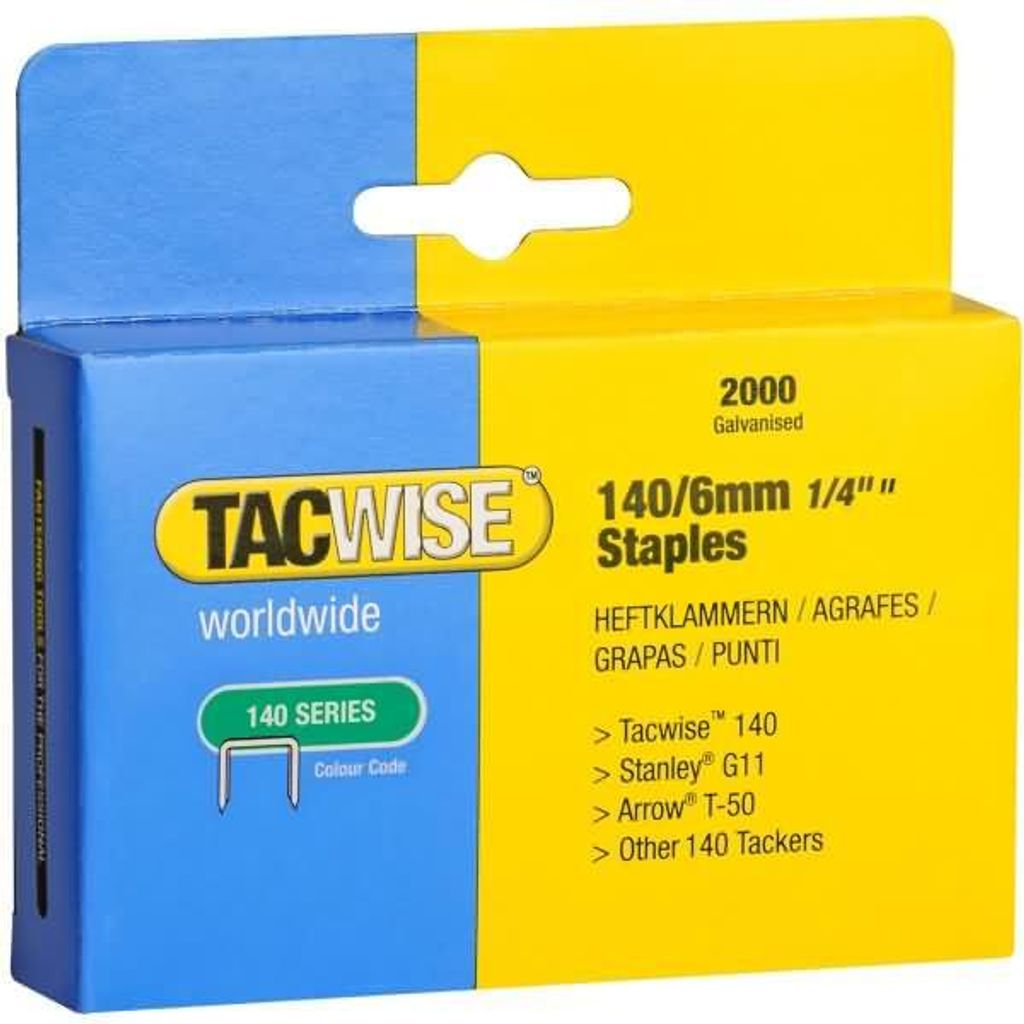TACWISE Heftklammern 140/6 mm verzinkt 2.000 Stück Produktbild 