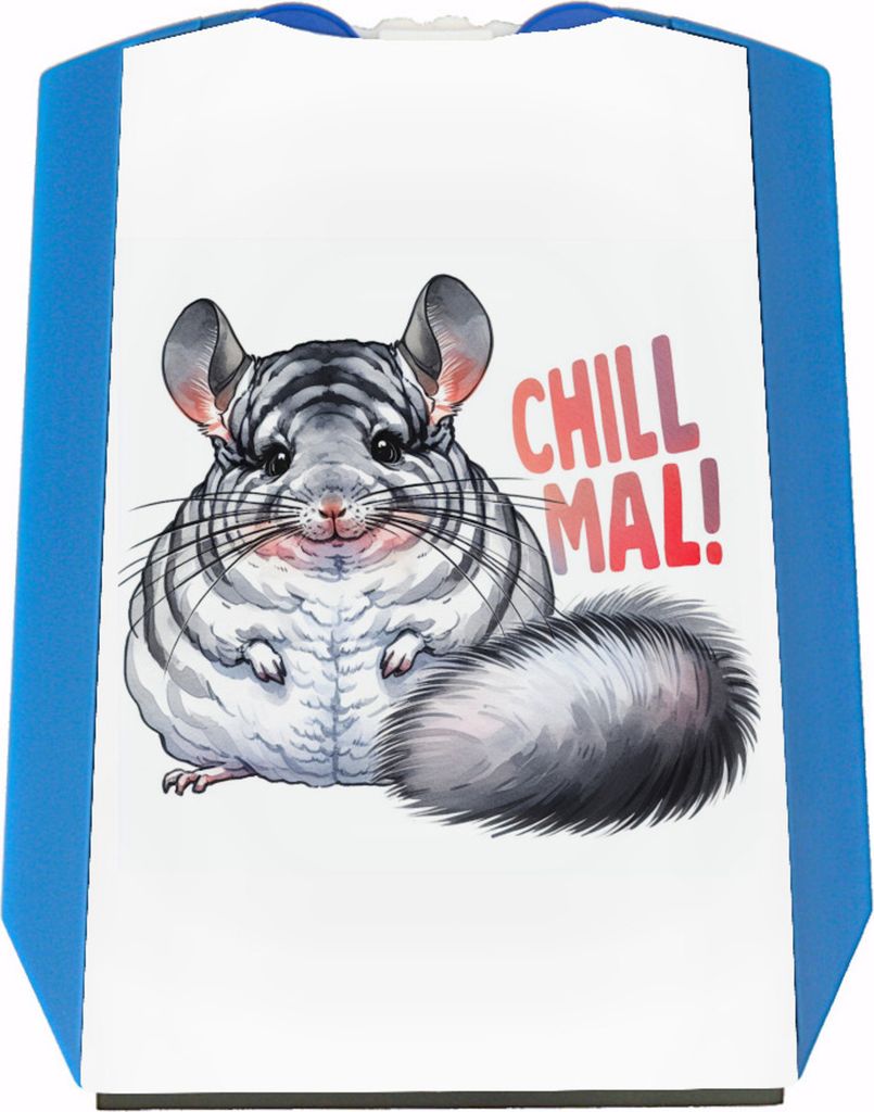 Pummeliges Chinchilla Parkscheibe mit Spruch Chill mal