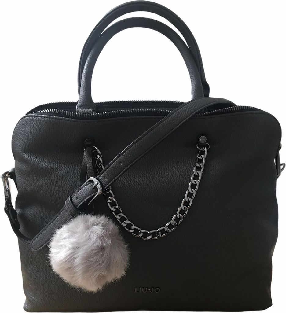 Liu Jo Handtasche Damen Henkel Kunstleder Stoff Anthrazit N65071E0031-B1058