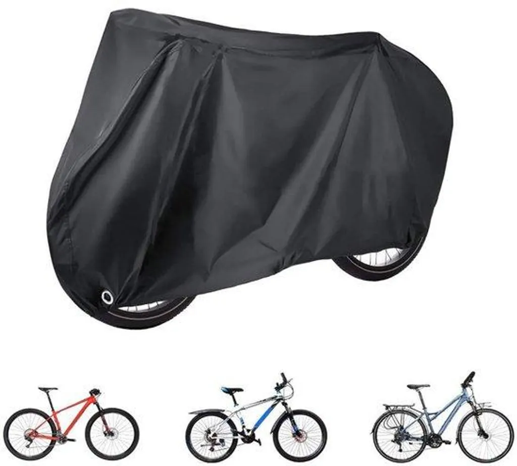 Housse VTT 2XL Toile Oxford 210D Noire - Protection Vélo 200x85x110 cm