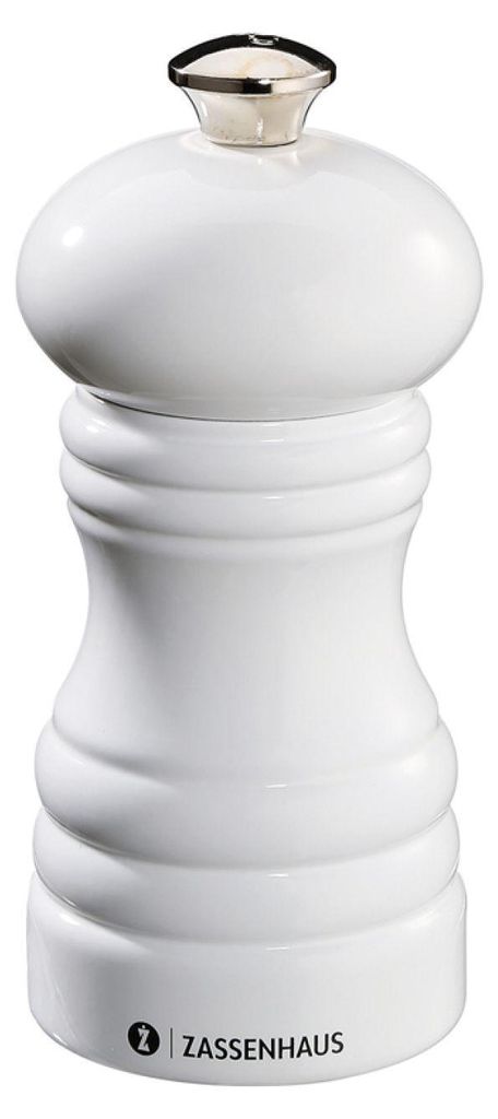 Zassenhaus Pfeffermühle BERLIN 12 cm weiß glänzend Produktbild 