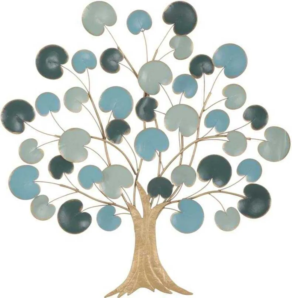 Relief mural Ferro métal bleu 90cm : donnez du volume à votre intérieur