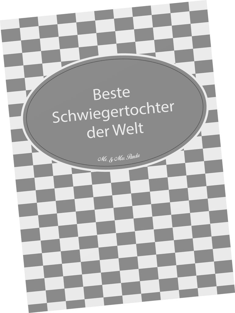 Mr. & Mrs. Panda Postkarte Schwiegertochter - Geschenk, Produktbild 