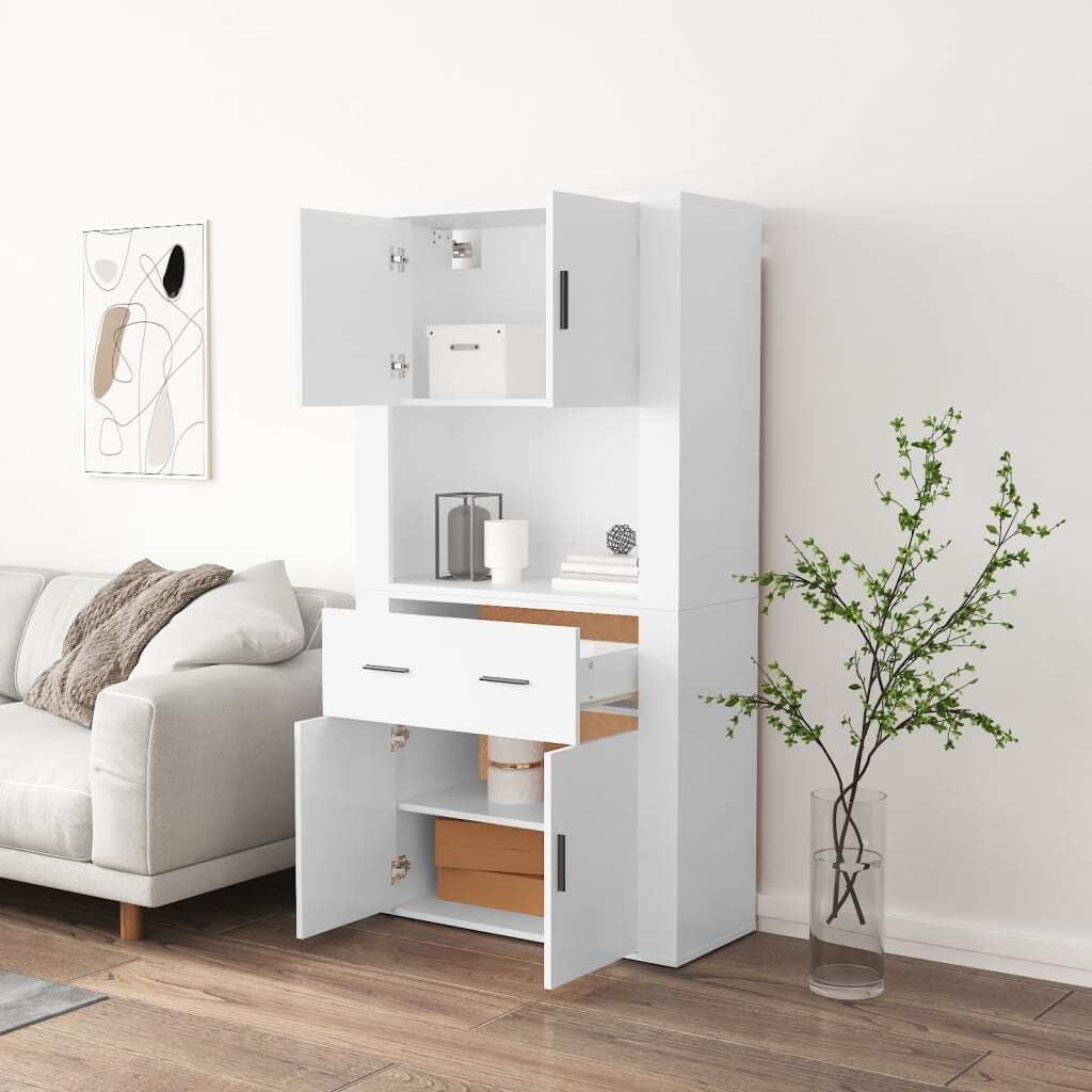 "im Sonderangebot"Highboard Modernes Design - Mehrzweckschrank Anrichte - Kommde für Flur - Weiß Holzwerkstoff DEMöbel 3779955