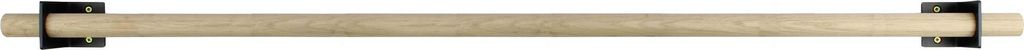 Natural Goods Berlin GARD KNIC, Hakenleiste, Kleiderhaken, Garderobenstange, Schwarz, Rundstab Eiche 100 cm, 2 Stück