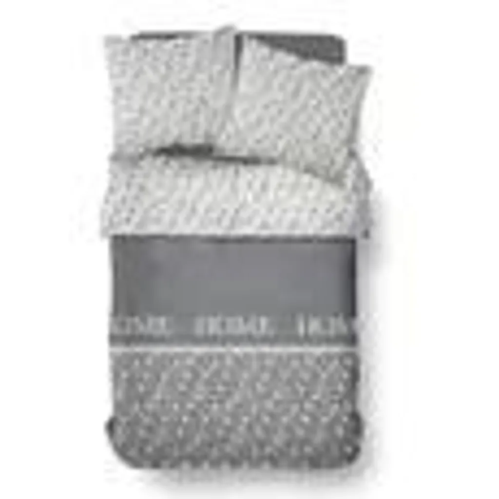 Housse de couette King Size 260x240 cm en coton doux Gris Capucine