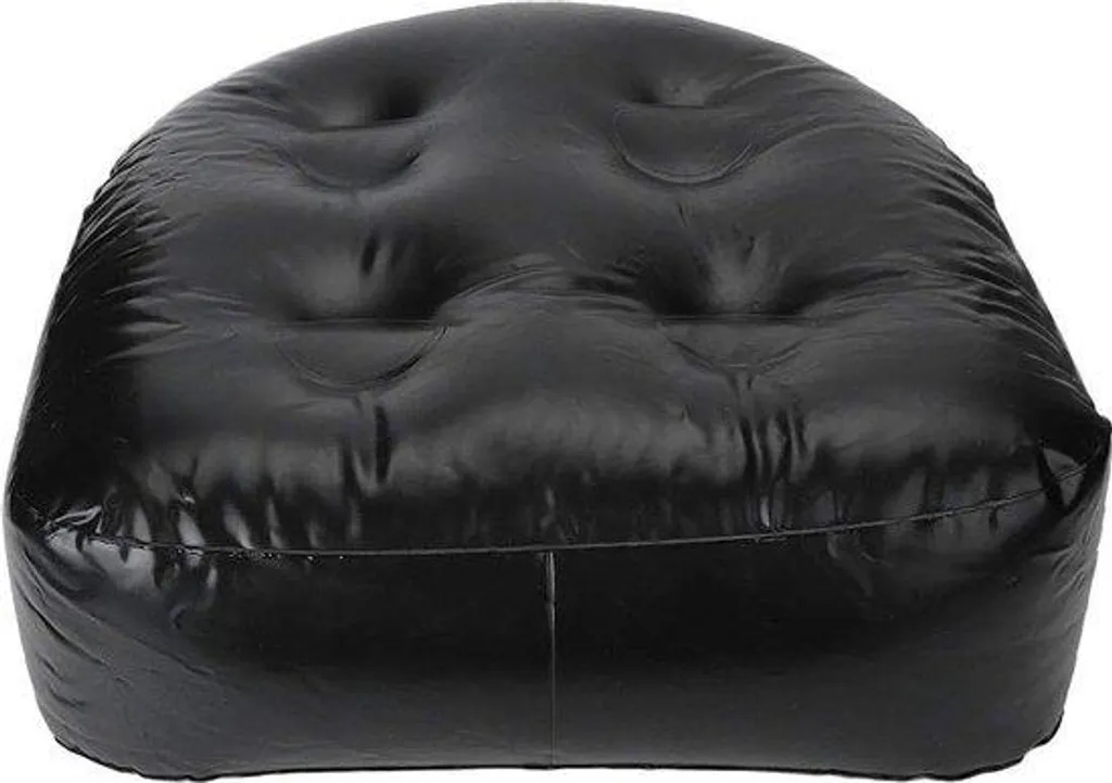 Coussin de massage gonflable avec ventouses et revêtement doux en noir