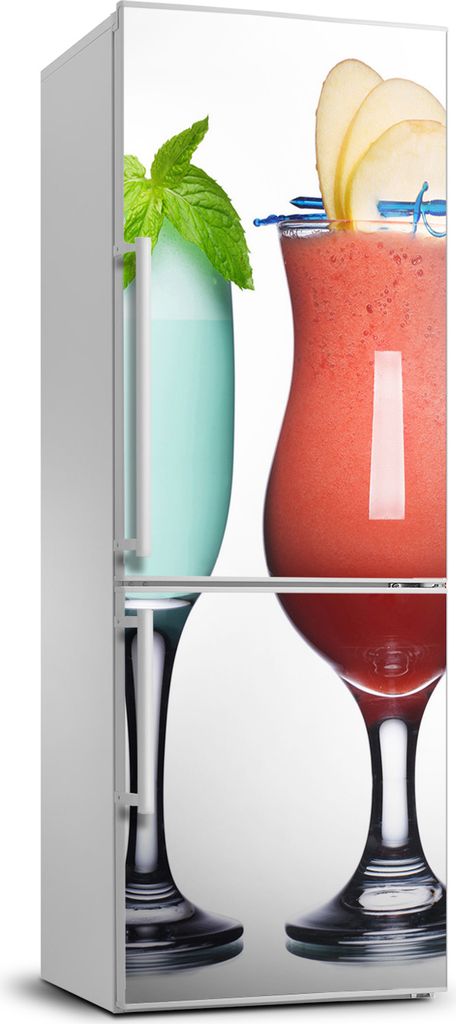 Tulup Kühlschrankdekoration - 70x190 cm - Aufkleber auf dem Kühlschrank - bunte Cocktails