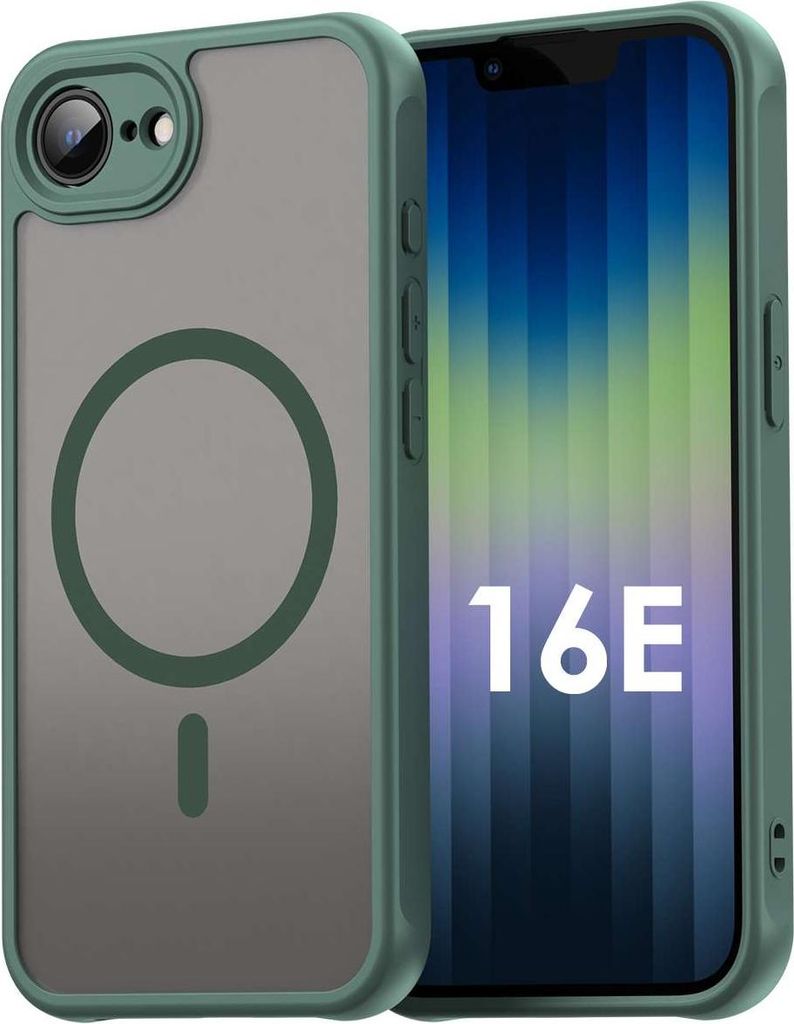 Handyhülle für Apple iPhone 16E Matt Case Schutzhülle Kratzfest Passgenau Grün