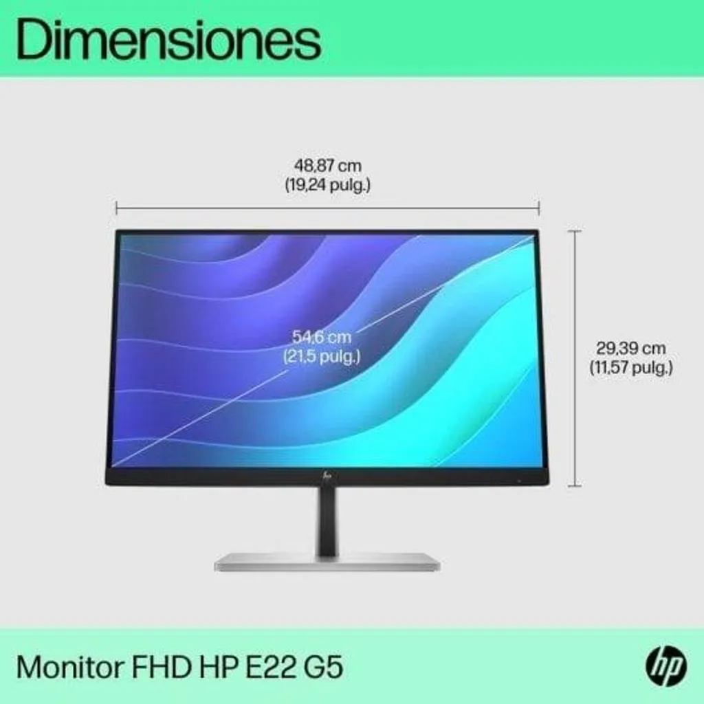 HP E-Series E22 G5 Écran 21,5 pouces Full HD IPS 75Hz pour le Bureau
