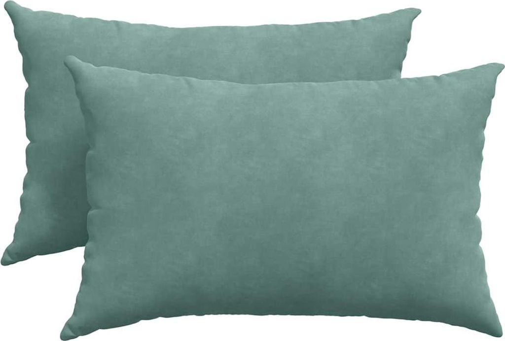vidaXL Sofakissen 2 Stück Meergrün 60 x 40 cm Cordstoff