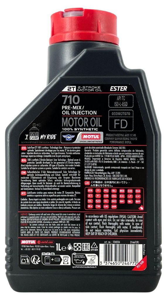 Motul Motoröl 710 2T 1L (Synthetisch) Produktbild 