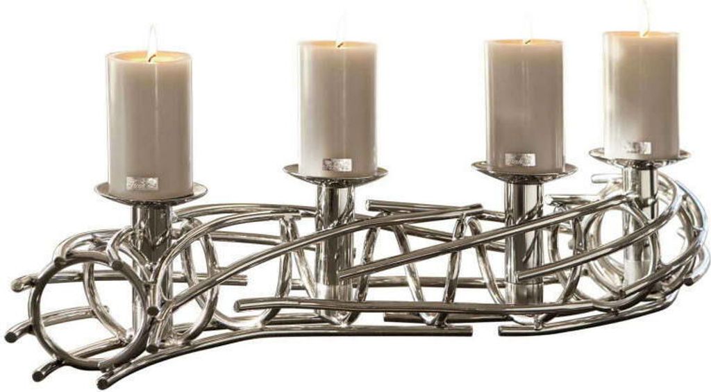 Fink Kerzenleuchter  silberfarben Aluminium, Edelstahl , Produktbild 5