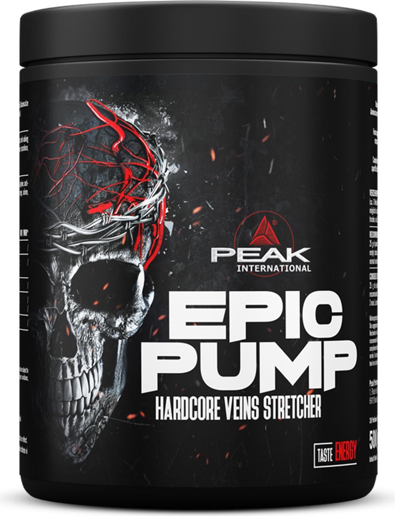 Epic Pump - 500g : Energy I Pre Workout Booster I keine Stimulanzien I Maximaldosierung I L-Citrulin Malat I L-Arginin AKG I L-Arginin Nitrat I Tau...