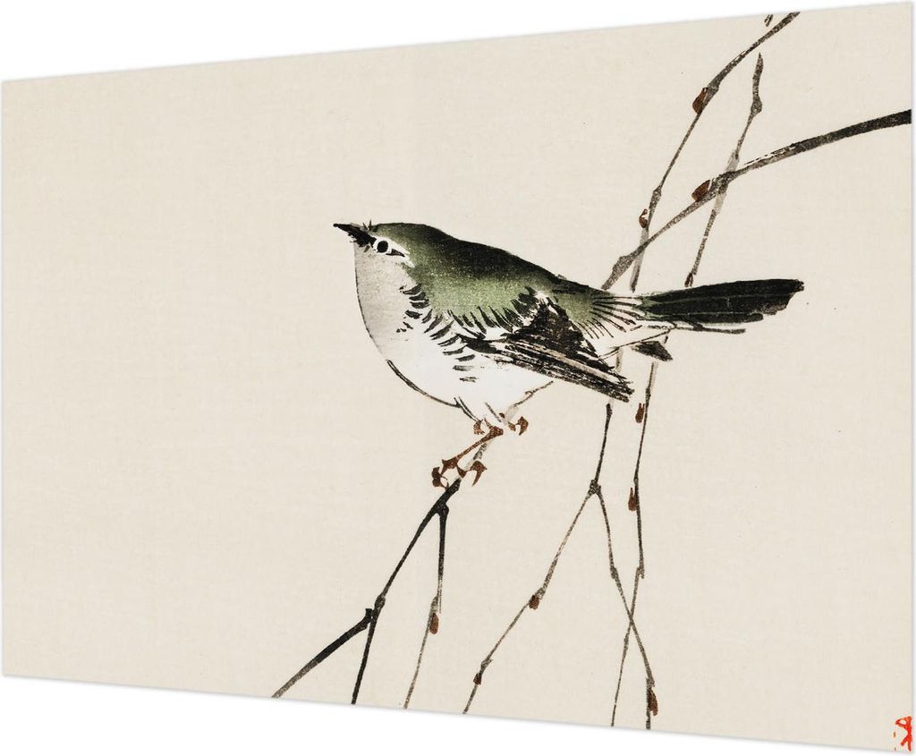 Wandtapete - Dekorative Tapete für Wohnzimmer - Tapetenfolie für Wanddekoration - 208x146 cm - Harmonischer Vogel