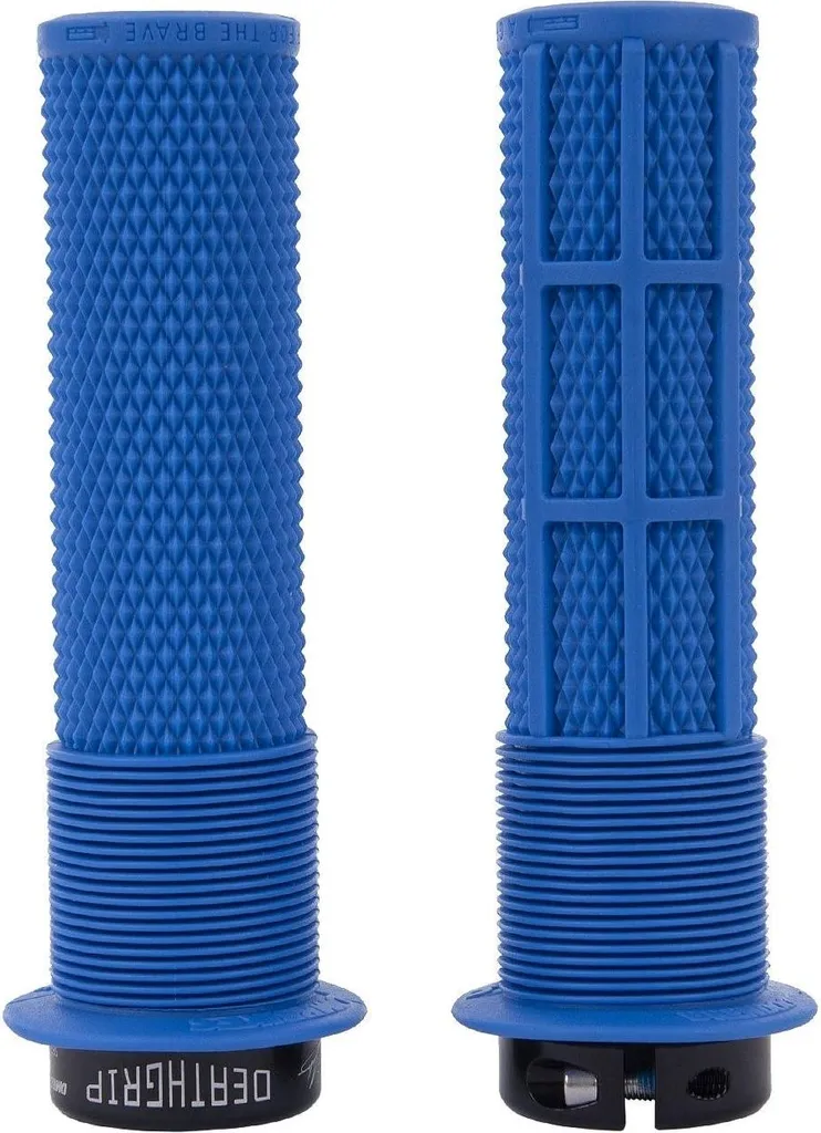 Poignées VTT DMR DeathGrip FL Royal Blue Soft 29.8mm Lock-On VTT