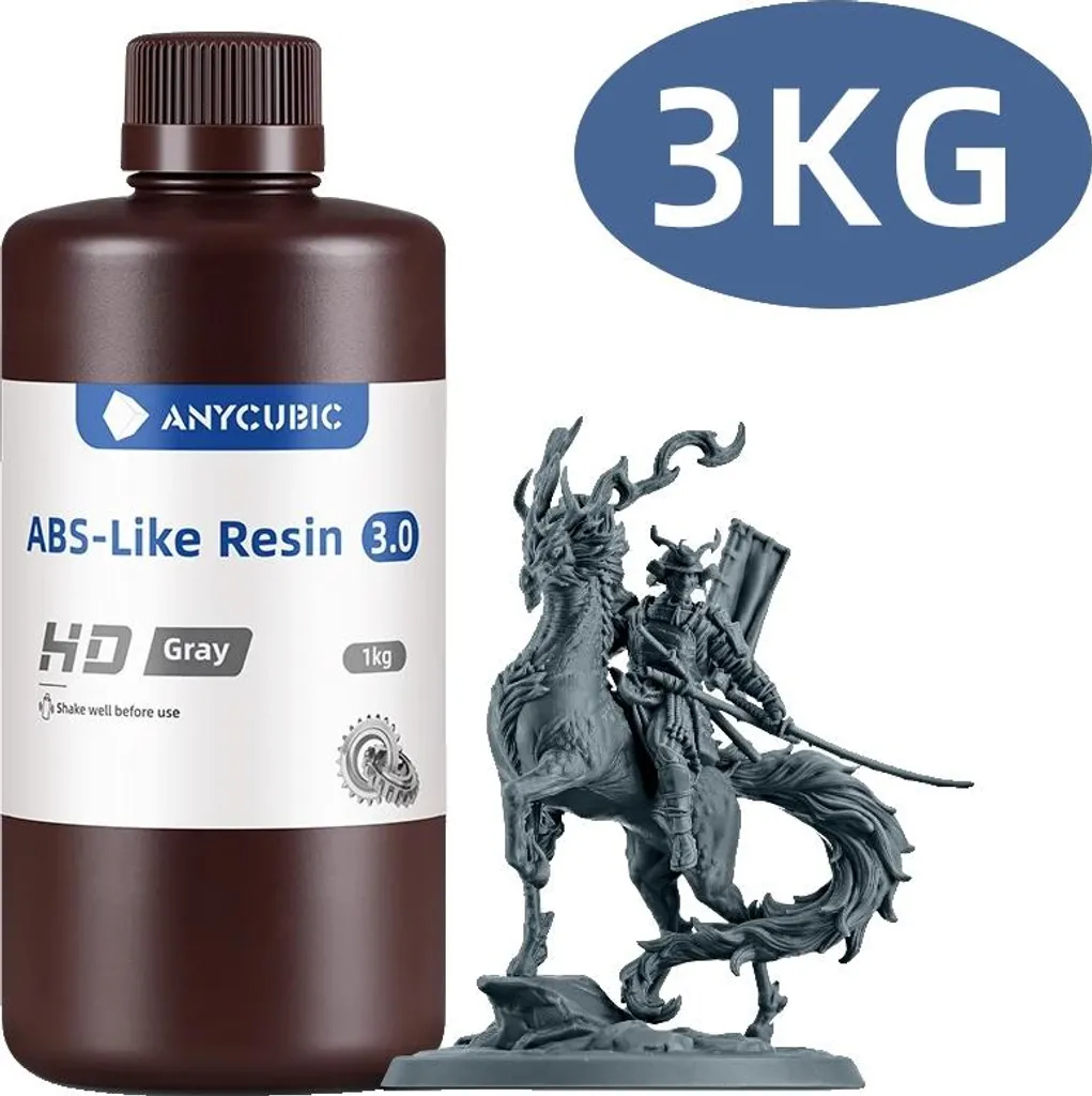 Résine 3D Gris HD pour Pièces Mécaniques et Prototypes Haute Durabilité