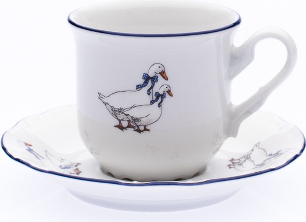 Thun 1794 Tasse mit Untertasse, Gans, 95 ml, Porzellan, Konstanz, Thun