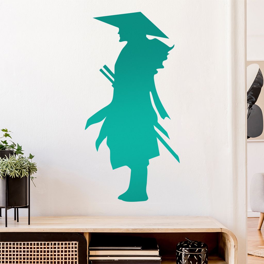 Samurai Ninja Shinobi Wandtattoo Wandaufkleber Wall Sticker - Dekoration, Küche, Wohnzimmer, Schlafzimmer, Badezimmer