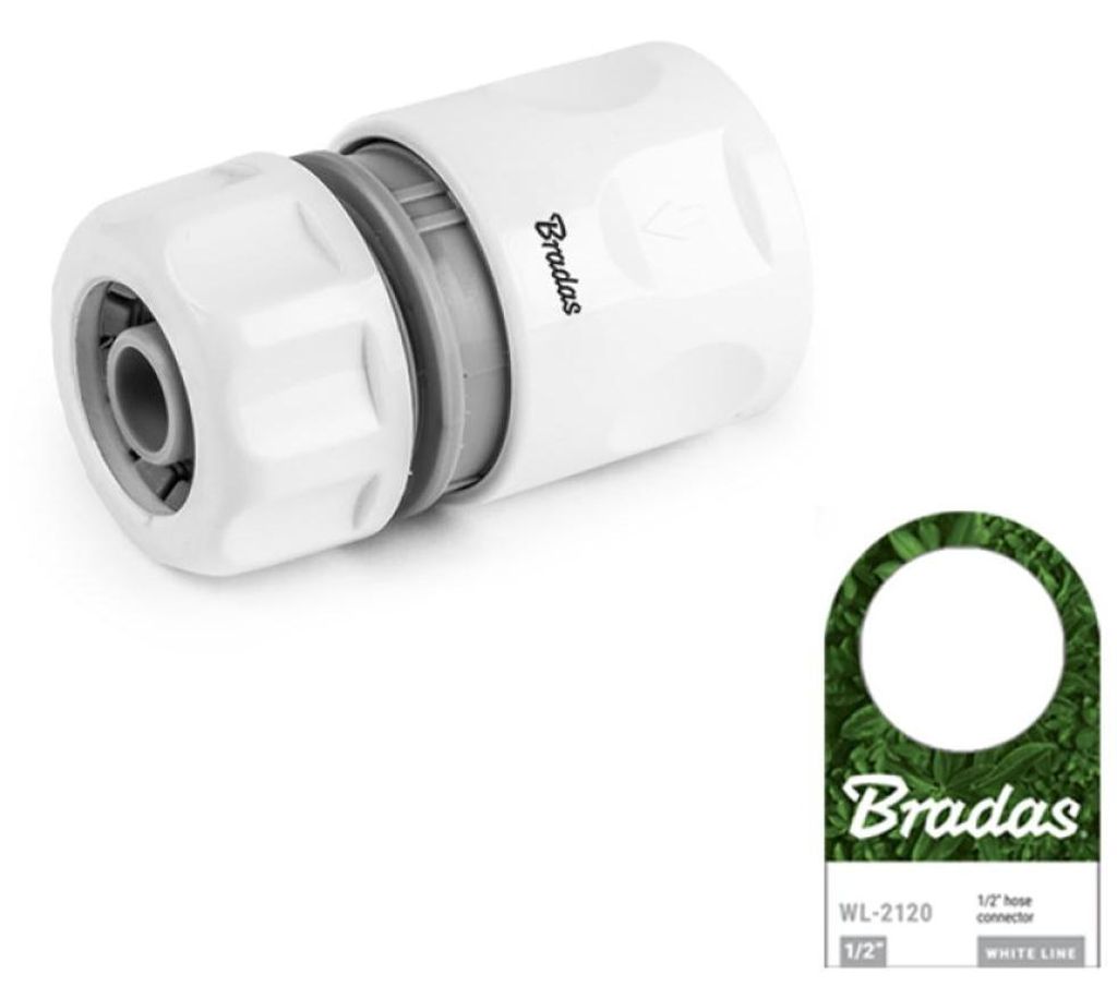 BradasWL-2120 Giunto per tubo Bradas WHITE LINE, 1/2", Immagine del prodotto 