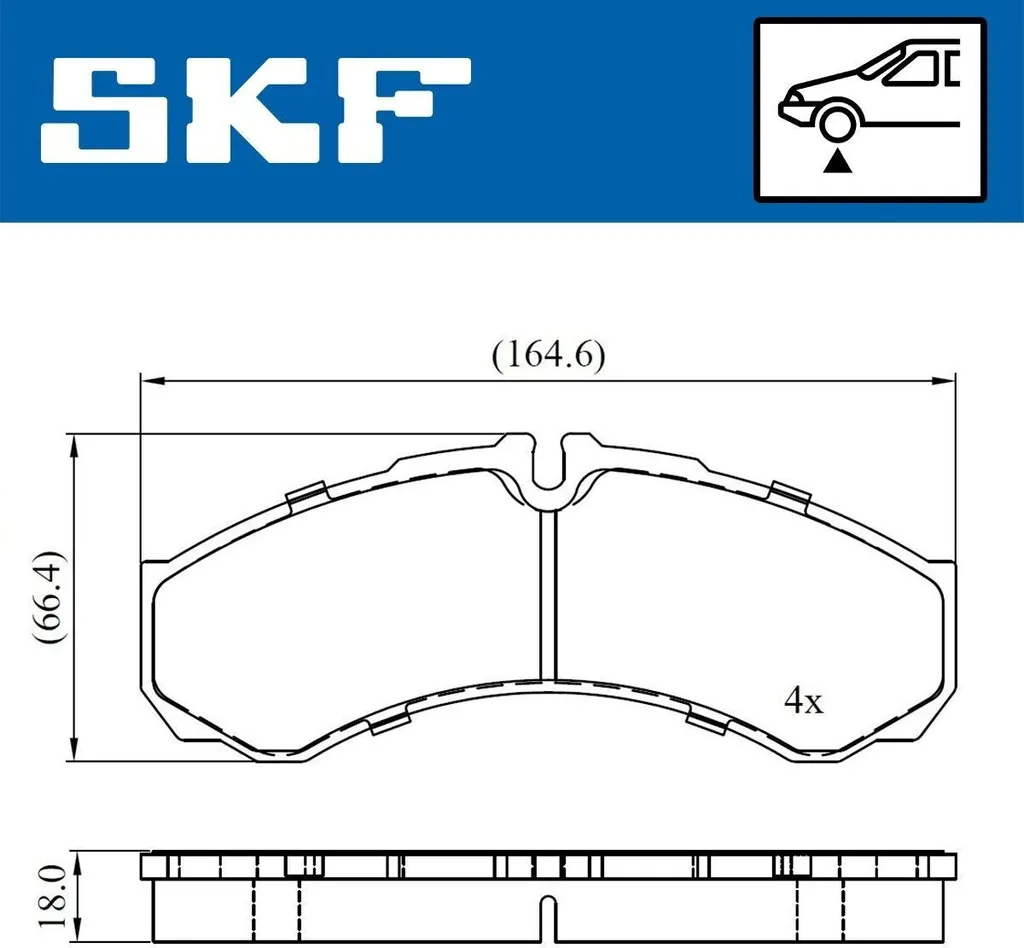 Plaquettes de frein SKF VKBP 80507 haute endurance IVECO DAILY III